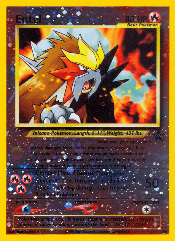 Entei - Wizards Black Star Promos 34 - Pokemon trading card