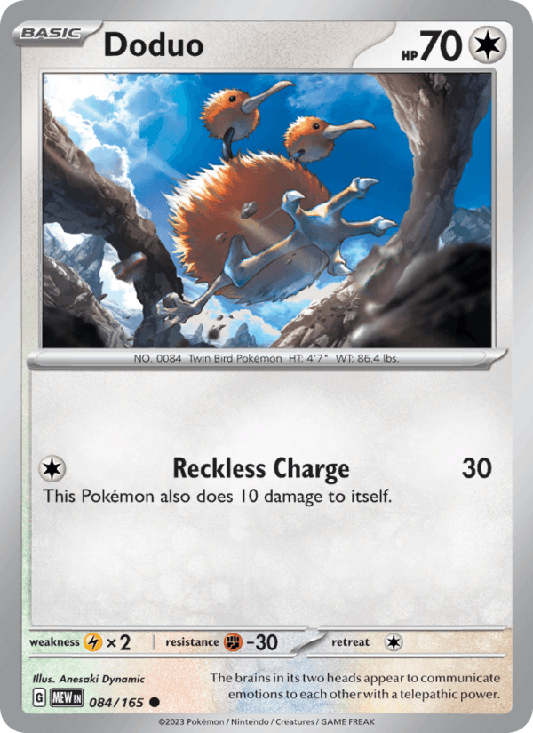 Doduo - 151 084 - Pokemon trading card