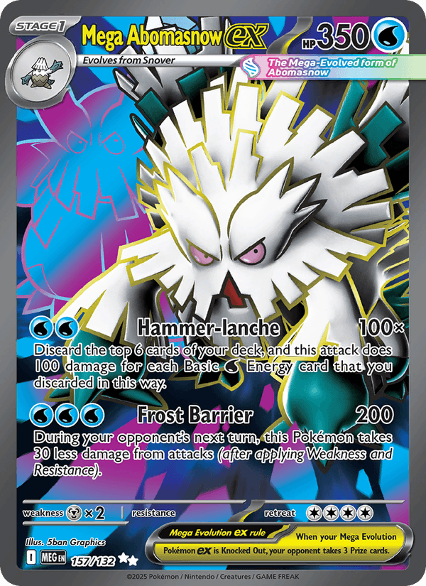 Mega Abomasnow ex - Mega Evolution 157 - Pokemon trading card