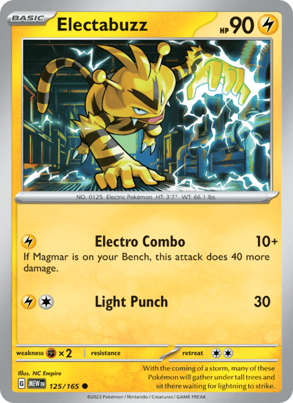 Electabuzz - 151 125 - Pokemon trading card