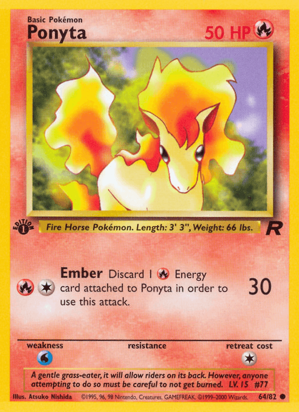 Ponyta - Team Rocket 64 - Pokemon trading card
