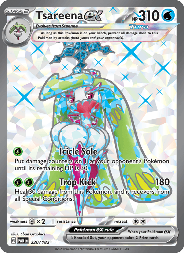 Tsareena ex - Paradox Rift 220 - Pokemon trading card