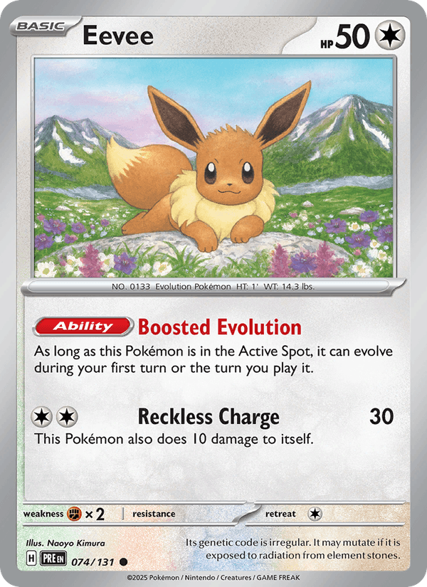 Eevee - Prismatic Evolutions 074 - Pokemon trading card