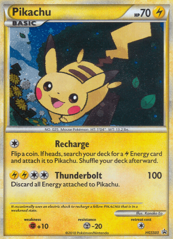 Pikachu - HGSS Black Star Promos HGSS03 - Pokemon trading card