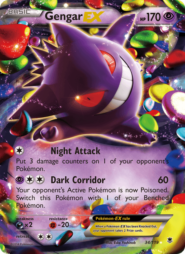 Gengar EX - Phantom Forces 34 - Pokemon trading card