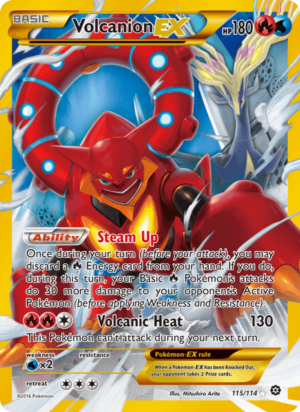 Volcanion EX - Steam Siege 115 - Pokemon trading card
