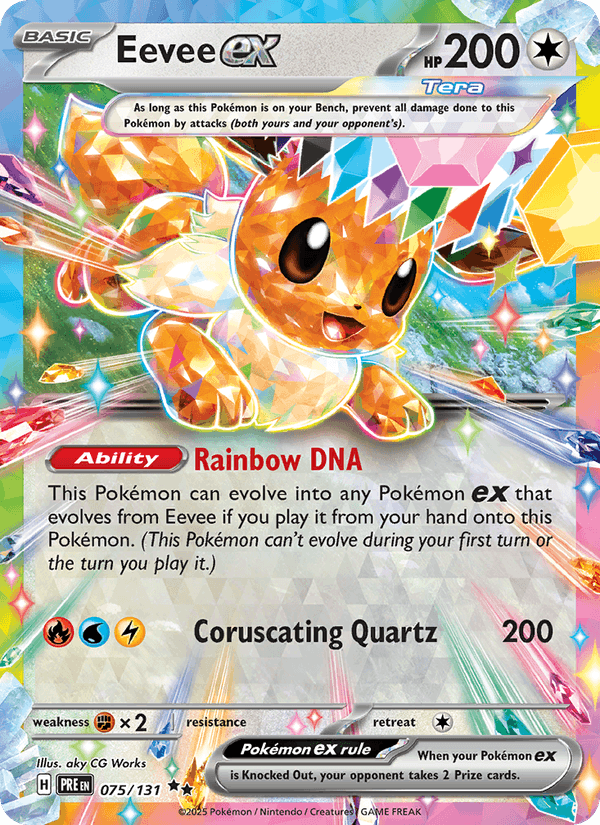 Eevee ex - Prismatic Evolutions 075 - Pokemon trading card