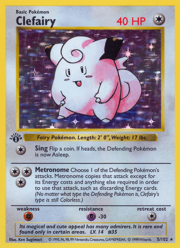 Clefairy - Base Set 5 - Pokemon trading card