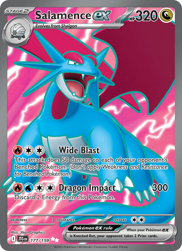 Salamence ex - Journey Together 177 - Pokemon trading card