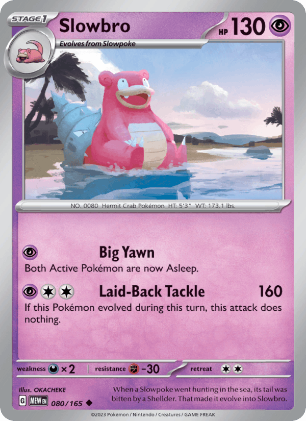 Slowbro - 151 080 - Pokemon trading card