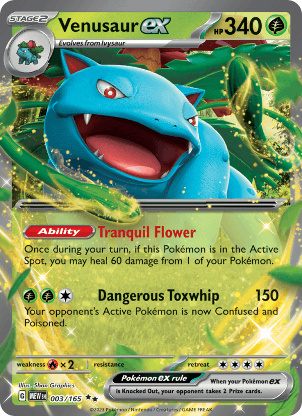 Venusaur ex - 151 003 - Pokemon trading card