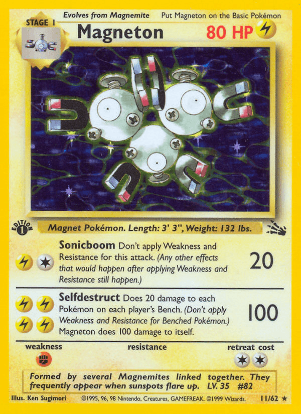 Magneton - Fossil 11 - Pokemon trading card