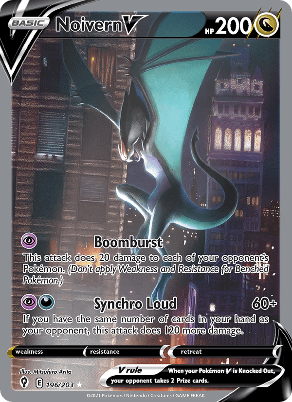 Noivern V - Evolving Skies 196 - Pokemon trading card