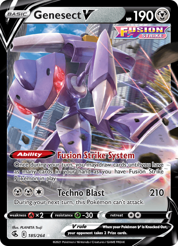 Genesect V - Fusion Strike 185 - Pokemon trading card
