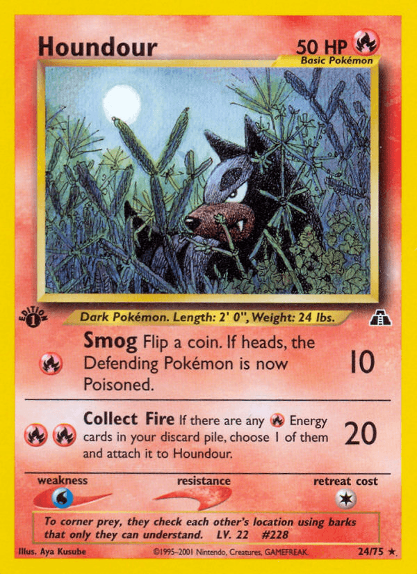 Houndour - Neo Discovery 24 - Pokemon trading card