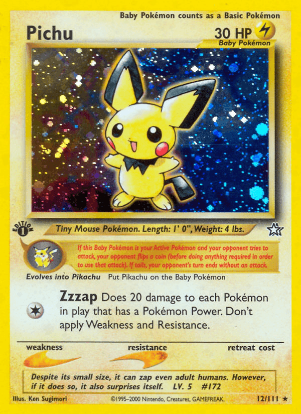 Pichu - Neo Genesis 12 - Pokemon trading card