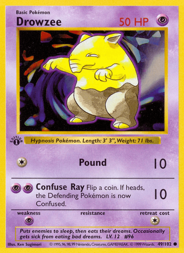 Drowzee - Base Set 49 - Pokemon trading card