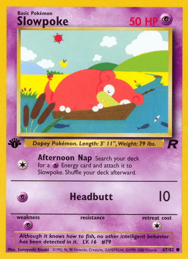 Slowpoke - Team Rocket 67 - Pokemon trading card