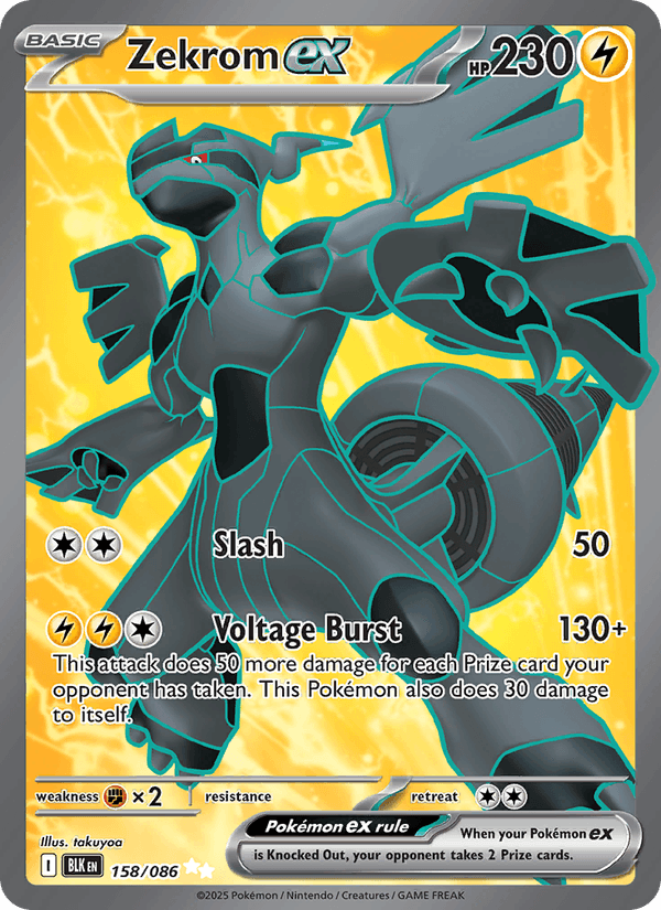 Zekrom ex - Black Bolt 158 - Pokemon trading card