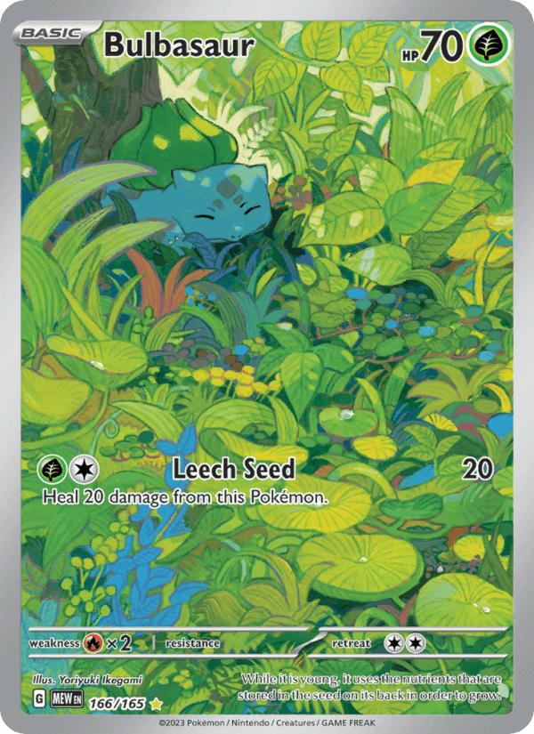 Bulbasaur - 151 166 - Pokemon trading card