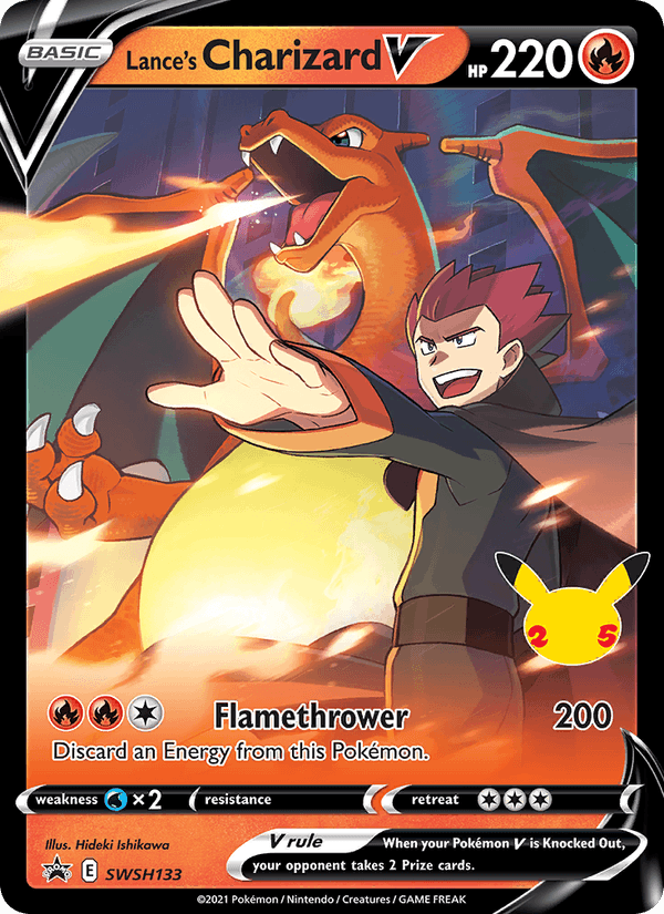 Lance's Charizard V - SWSH Black Star Promos SWSH133 - Pokemon trading card