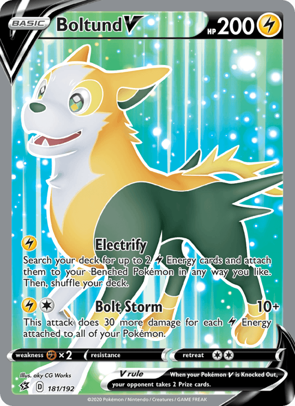 Boltund V - Rebel Clash 181 - Pokemon trading card