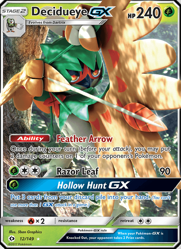 Decidueye GX - Sun & Moon 12 - Pokemon trading card