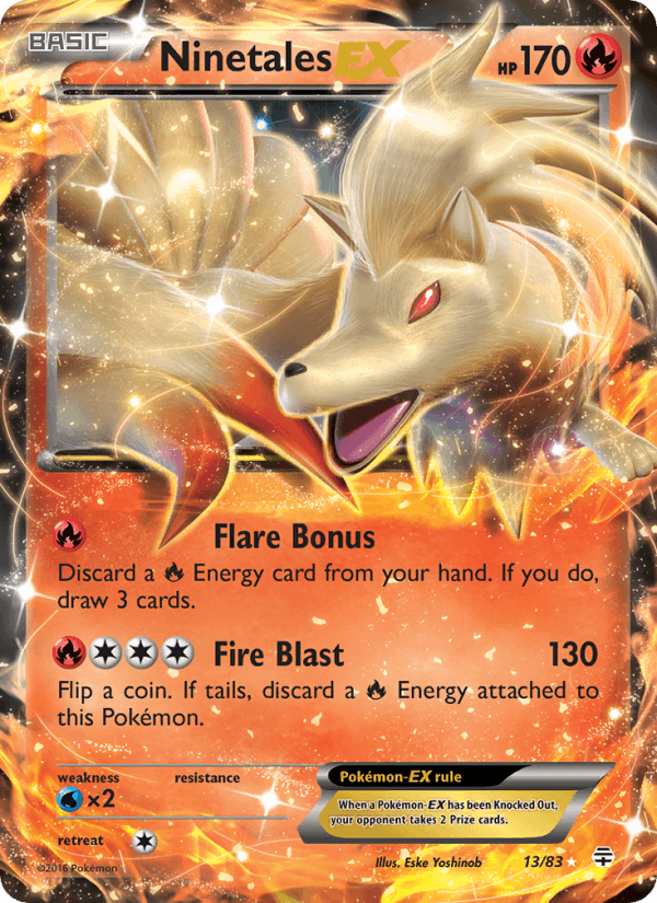 Ninetales EX - Generations 13 - Pokemon trading card