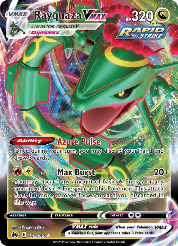 Rayquaza VMAX - Crown Zenith 102 - Pokemon trading card