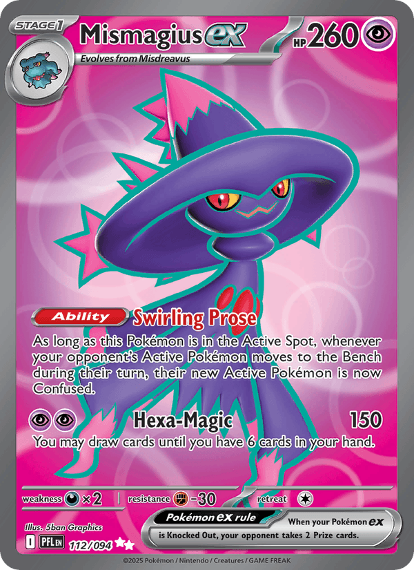 Mismagius ex - Phantasmal Flames 112 - Pokemon trading card