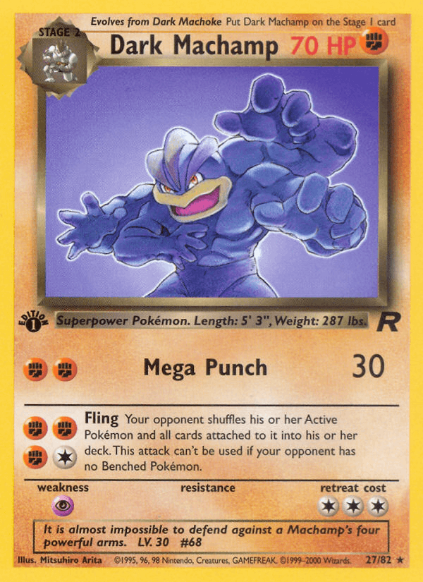 Dark Machamp - Team Rocket 27 - Pokemon trading card