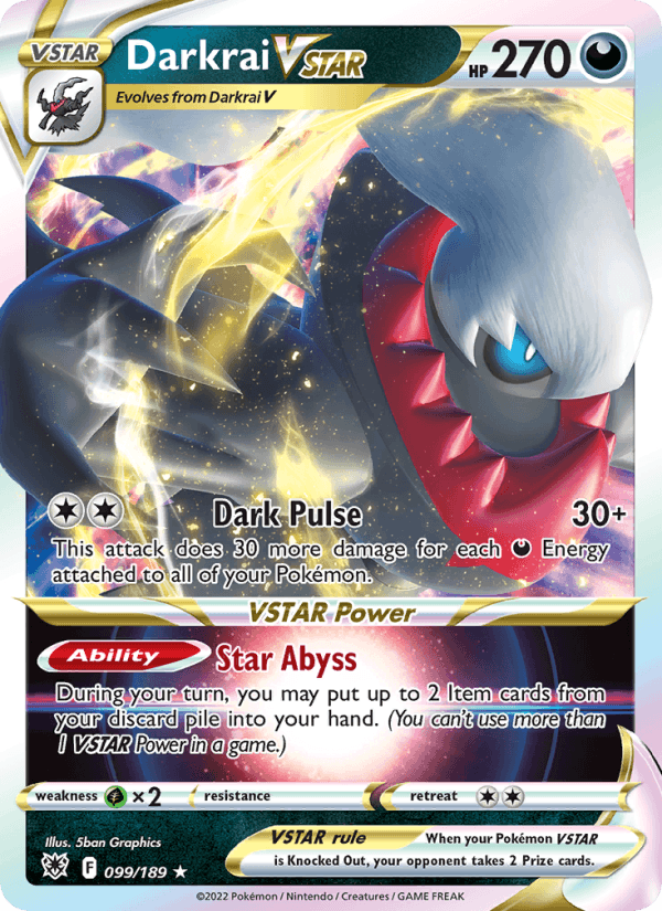 Darkrai VSTAR - Astral Radiance 099 - Pokemon trading card