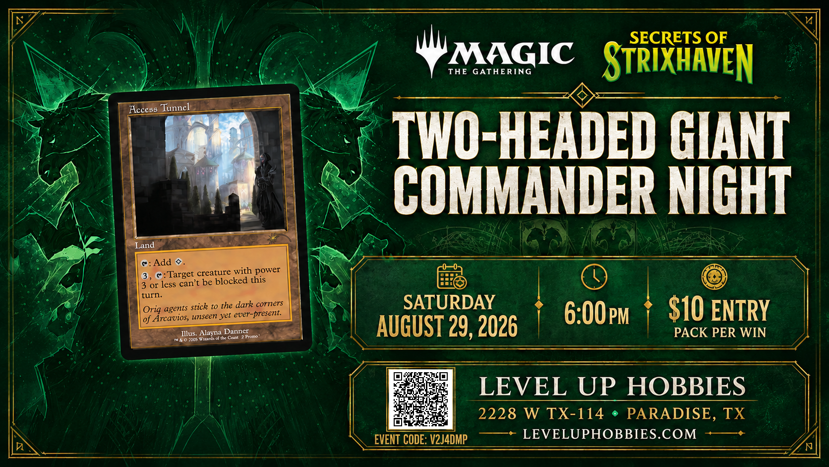 MTG Two Headed Giant Commander Night