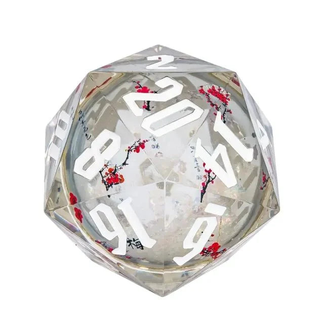 Nerd Gear 55mm Liquid Quicksand D20 Die - Cherry Blossom
